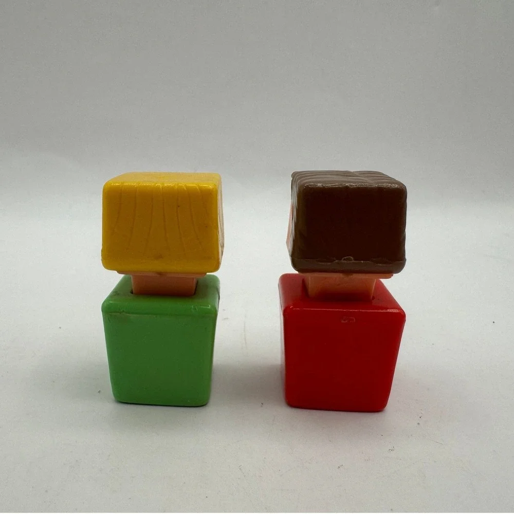 Fisher Price Little People Figures Kids‎ 2pc Red Green Good Vintage 1990s Chunky